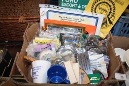 A SMALL TRAY OF MORRIS MINOR RELATED MEMORABILIA