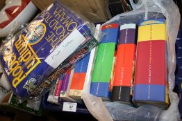A BOX OF HARRY POTTER BOOKS TO INCLUDE FIRST EDITIONS TOGETHER WITH OTHER BOOKS