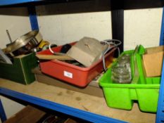 SEVEN TRAYS OF BOLTS, NAILS DRILL BITS AND MIXED ITEMS ETC