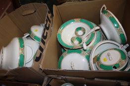 TWO BOXES OF MYOTT ROYAL CROWN DINNERWARE