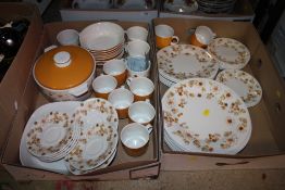 TWO TRAYS OF ROYAL DOULTON SUNDANCE CHINA