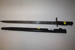 A 1917 REMMINGTON BAYONETTE IN SCABBARD