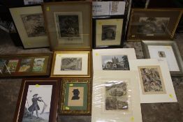 A QUANTITY OF PICTURES PRINTS AND FRAMES