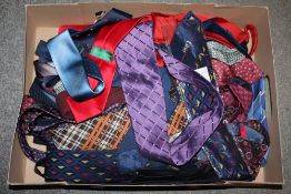 A TRAY OF VINTAGE TIES, to include WM travel examples