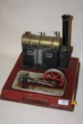 A VINTAGE DOLL ET CIE STATIC STEAM ENGINE