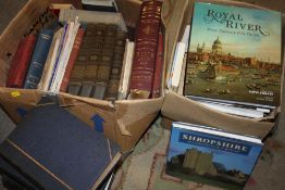 A QUANTITY OF VINTAGE BOOKS, MAPS