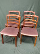 A SET OF FOUR RETRO G-PLAN TEAK DINING CHAIRS