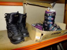 A PAIR OF FIREFLY SNOW BOOTS ( SIZE 7 ) TOGETHER WITH A PAIR OF NORDICA SKI BOOTS