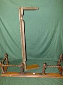 A LARGE VINTAGE OAK BARLEYTWIST FENDER W-141 CM TOGETHER WITH A COPPER EXAMPLE (2)