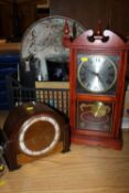 A VINTAGE SMITHS ENFILED MANTEL CLOCK TOGETHER WITH ANOTHER