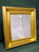 A MODERN SQUARE LAURA ASHLEY GILT FRAMED MIRROR 70 X 70 CM