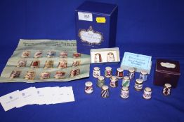 A COLLECTION OF ROYAL CROWN DERBY THIMBLES