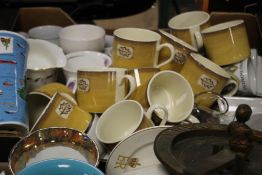 TWO TRAYS OF CERAMICS ETC. (TRAYS NOT INCLUDED)