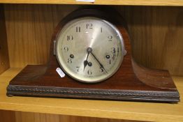 A NAPOLEON HAT MANTEL CLOCK