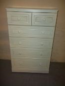 A 2 OVER 4 MODERN ALSTONS CHEST OF DRAWERS IN WHITE