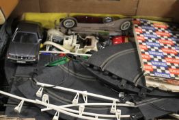 FIVE UNBOXED 1:18 SCALE CARS BY FRANKLIN MINT, SCHARAK ETC., A/F together with a part vintage