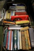 TWO TRAYS OF ASSORTED BOOKS (TRAYS NOT INCLUDED)