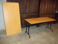 TWO HEAVY DUTY STRONG FOLD AWAY TABLES