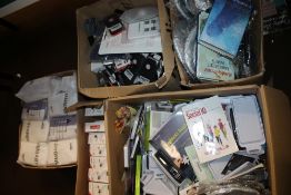 FIVE BOXES OF NEW ITEMS TO INCLUDE CAR WINDOW SHADES, BOOKS, PHONE CASES, SCREEN PROTECTORS ETC.