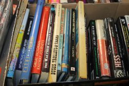 TWO BOXES OF BOOKS TO INCLUDE MILITARY INTEREST