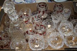 A TRAY OF CUT GLASS (TRAY NOT INCLUDED)¦