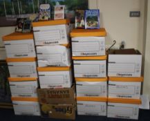 TWENTY BOXES OF MISCELLANEOUS BOOKS HARDBACK AND PAPERBACK, TO INCLUDE COOKERY BOOKS, BIOGRAPHIES,