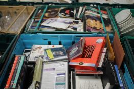 A TRAY OF SINGLES, 45 RPM RECORDS TO INCLUDE MADNESS, HUMAN LEAGUE, GENESIS, DAVID BOWIE TOGETHER