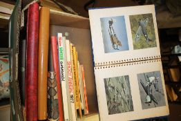 FOUR ALBUMS OF AIRCRAFT PHOTOGRAPHS AND A SMALL QUANTITY OF FOOTBALL BOOKS AND PROGRAMMES ETC.