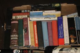 THREE TRAYS OF BOOKS RELATING TO HISTORY AND MILITARY INTEREST