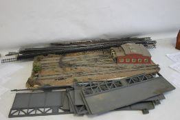A BOX OF 00 GAUGE TRACK MAINLY LIMA LONG STRAIGHTS, together with a box of assorted track etc