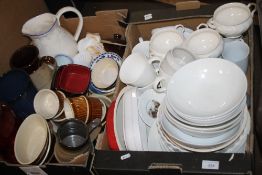 TWO TRAYS OF CERAMICS (TRAYS NOT INCLUDED)