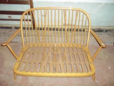AN ERCOL TWO SEATER SOFA FRAME