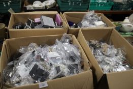 FOUR BOXES OF COSTUME JEWELLERY A/F