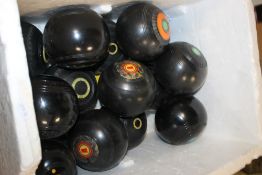 A QUANTITY OF LAWN BOWLS