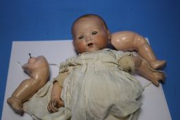 AN ARMAND MARSEILLE ANTIQUE BISQUE HEADED DOLL, MARKED A.M. GERMANY 351/6K¦Condition Report:THE DOLL
