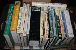 A TRAY OF BOOKS ON NATURAL HISTORY, BIRDS, PLANTS ETC.