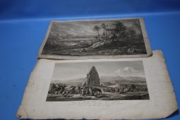 TWO ANTIQUARIAN ENGRAVINGS to include 'Michaeli Blondo Sacre Regiae Suecorum Maiestatis Ad