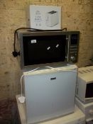 A BOXED TOASTER, A SHARP MICROWAVE / OVEN AND A LEC TABLE TOP FREEZER