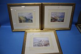 THREE FRAMED AND GLAZED LIMITED EDITION J. M. W. TURNER PRINTS WITH CERTIFICATES OF AUTHENTICITY