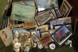 A LARGE QUANTITY OF PICTURES AND PRINTS TO INCLUDE MINIATURES