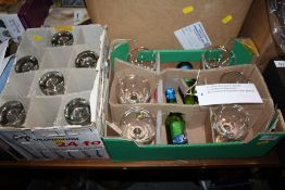 A COLLECTION OF BABYSHAM AND ORANJEBOOM DRINKING GLASSES ETC.