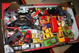 A TRAY OF DIECAST TOYS CARS TO INCLUDE CORGI