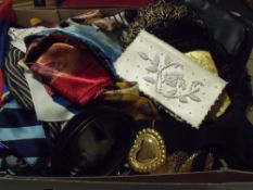 A COLLECTION OF VINTAGE AND MODERN SCARVES INCLUDING SILK EXAMPLES AND EXAMPLES BY CORNELIA JAMES,