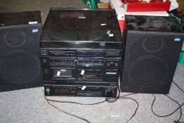 A PIONEER SOUND SYSTEM WITH SPEAKERS