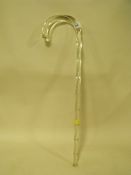 A VINTAGE NAILSEA GLASS WALKING CANE