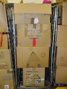 A CAGE OF MIXED ITEMS TO INCLUDE BOOKS, DVDS, CARD HOLDERS ETC