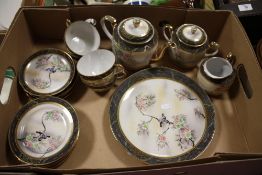 AN ORIENTAL EGG SHELL STYLE PART TEA SET, A/F