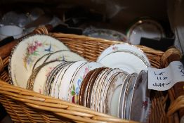 TWO TRAYS OF ASSORTED PLATES TO INCLUDE SHELLEY EXAMPLES