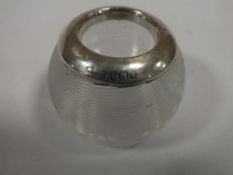 A HALLMARKED SILVER AND GLASS TABLE VESTA - BIRMINGHAM 1904