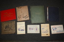 A QUANTITY OF CIGARETTE CARD ALBUMS TO INCLUDE MOTOR CARS, TRAINS ETC.